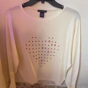 Chelsea & Theodore Love sweater (sz S)